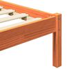 vidaXL Gultas rāmis Vaks brūns 205,5 x 185,5 x 100 cm Cieta priede