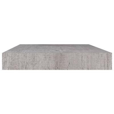 vidaXL sienas plaukti, 2 gab., betona pelēki, 40x23x3,8 cm, MDF