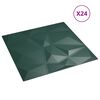 vidaXL Sienas paneļi 24 pcs Zaļa 50 x 50 cm XPS Putu