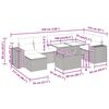 vidaXL 8-daļīgs dārza dīvāna komplekts,matrači, gai&scaron;i pelēka PE pinums