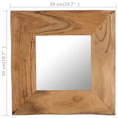 vidaXL spogulis, 50x50 cm, akācijas masīvkoks