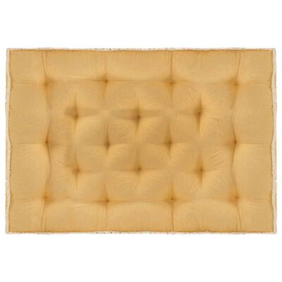 vidaXL palešu dīvāna matracis, 120x80x10 cm, dzeltens