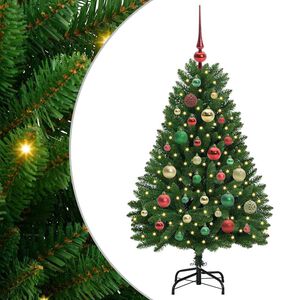 vidaXL Mākslīgā Ziemassvētku eglīte 120 cm 150 LED Silti balts Zaļa