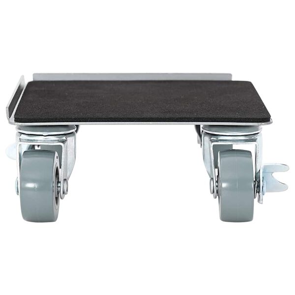 vidaXL mēbeļu riteņi, 4 gab., ar pacēlāju, 13,5x13,5x6 cm, tērauds, 1300 kg