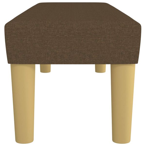 vidaXL sols, tum&scaron;i brūns, 100x30x30 cm, audums