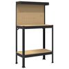vidaXL Darba galds Melns 81 x 41 x 145 cm Inženierijas koks un metāls