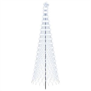 vidaXL LED Ziemassvētku koks EKENAS 300 cm 350 LED Auksti balta Dzelzs