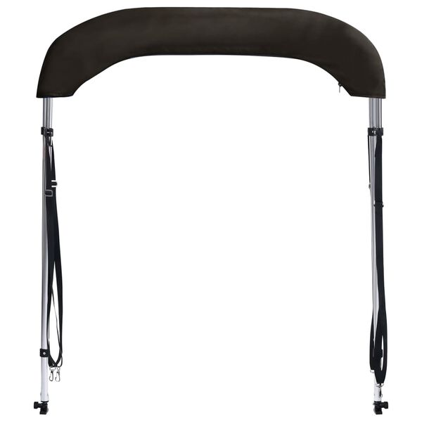 vidaXL divloku motorlaivas jumts, melna, 150x120x110 cm