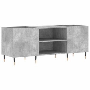 vidaXL ierakstu skapītis, 121x38x48 cm, inženierijas koks, betonpelēks