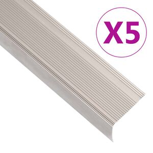 vidaXL kāpņu profili, 5 gab., L forma, 100 cm, alumīnijs