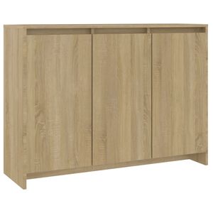 vidaXL kumode, ozolkoka krāsa, 102x33x75 cm, inženierijas koks