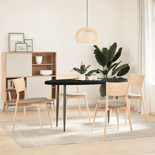 vidaXL galda virsma, tum&scaron;i brūna, 140x60x4 cm, ozola masīvkoks, ovāls