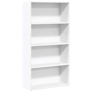 vidaXL grāmatu plaukts, balts, 80x30x152 cm, inženierijas koks