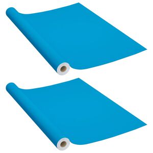vidaXL mēbeļu līmplēves, 2 gab., debeszilas, 500x90 cm, PVC