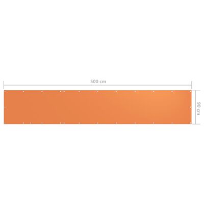 vidaXL balkona aizslietnis, 90x500 cm, oranžs audums