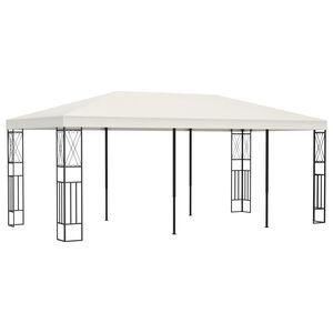 vidaXL dārza nojume, 3x6 m, krēmkrāsas audums