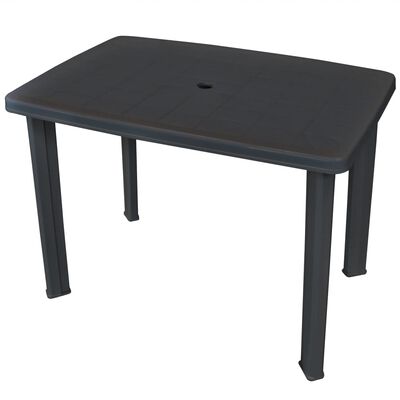 vidaXL dārza galds, 101x68x72 cm, antracītpelēka plastmasa