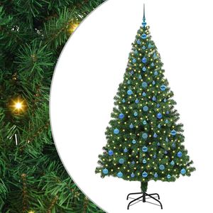 vidaXL Mākslīgā Ziemassvētku eglīte su 300 LED ar statīvu Zaļa 210 cm