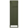 vidaXL Malkas plaukts Olive Green 25x25x80 cm Auksti velmēts tērauds