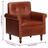vidaXL atpūtas krēsls, brūna dabīgā āda