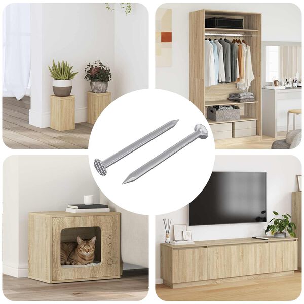 vidaXL Stiprinājumu skrūves 2 pcs Sudraba &Oslash;5 x 40 mm Metāls