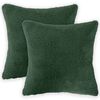 vidaXL Spilvenu pārvalks 2 pcs HEERLEN Tum&scaron;i zaļ&scaron; 30 x 30 cm Boucl&eacute;