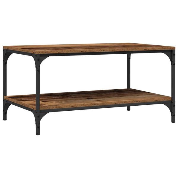 vidaXL Kafijas galdiņ&scaron; Vecs koks 80 x 50 x 40 cm Inženierijas koks