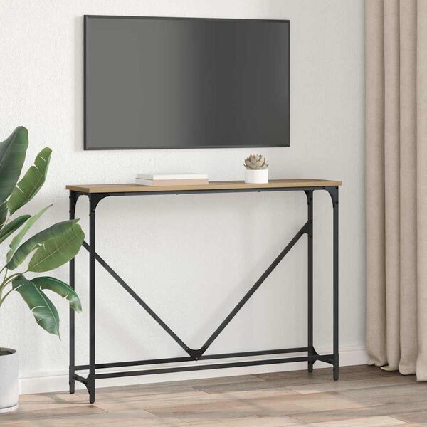 vidaXL Konsoles galds Artisānā ozols 102 x 23 x 75 cm