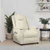 vidaXL elektrisks masāžas krēsls, krēmbalta mākslīgā āda