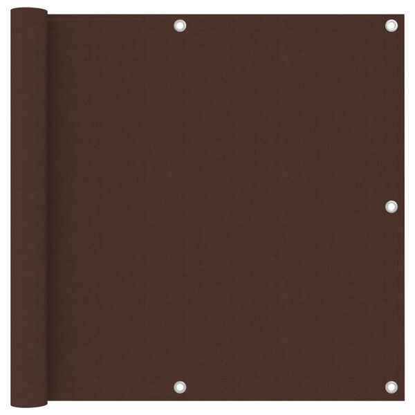 vidaXL balkona aizslietnis, 90x400 cm, brūns audums