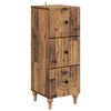 vidaXL Atvilktņu skapis 33 x 34,5 x 90 cm Inženierijas koks Vecs koks