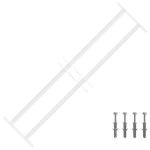 vidaXL Dro&scaron;ības restes logiem ar 2 pāriem krustiem 63-114 cm