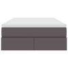 vidaXL Gulta ar uzglabāšanas vietu un matraci Pelēka 120 x 200 cm