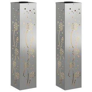 vidaXL Saules LED ceļa gaisma 2 pcs Rūsa Cinkots