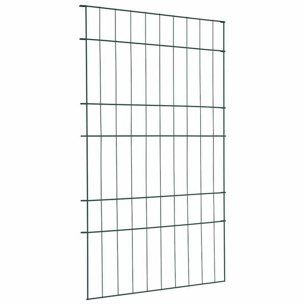 vidaXL Dīķa žoga komplekts 8 pcs Zaļa 50 x 80 cm Tērauds