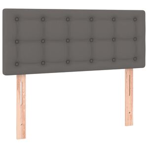 vidaXL gultas galvgalis, 80x5x78/88 cm, pelēka mākslīgā āda