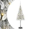 vidaXL Ziemassvētku eglīte su 150 LED Balts 120 cm PE un tērauds