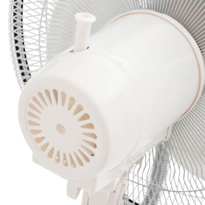 vidaXL ūdeni izsmidzinošs ventilators ar statīvu, 3 ātrumi, balts