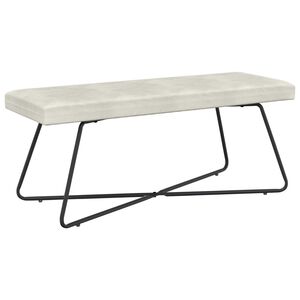 vidaXL sols Krēmkrāsa 110 x 40 x 45 cm Samts