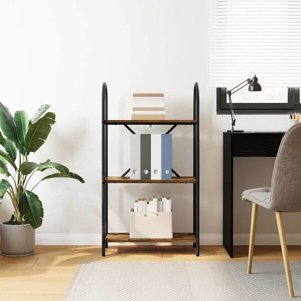 vidaXL Grāmatu plaukts Dūmaka ozols 60 x 30 x 109 cm Inženierijas koks