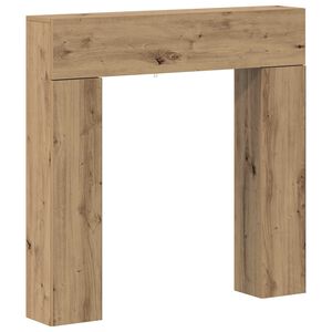 vidaXL Kamīna rāmis Artisan Ozols 102 x 18 x 100,5 cm