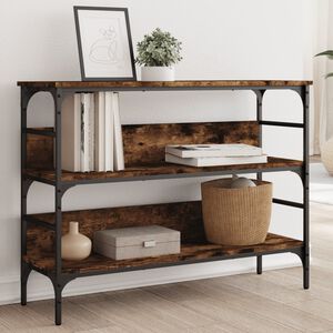 vidaXL konsoles galdiņ&scaron;, koka krāsa, 100x32x75 cm, inženierijas koks