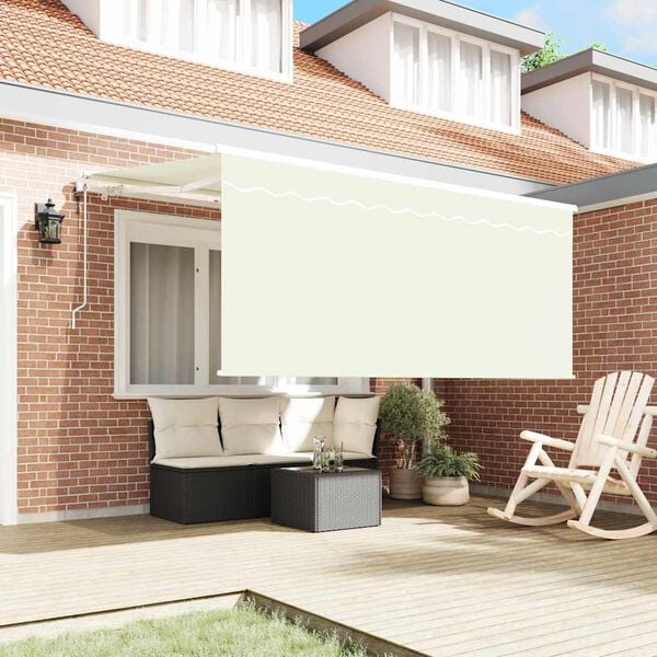 vidaXL Izvelkams jumtiņ&scaron; Krēmkrāsa 300 x 200 cm