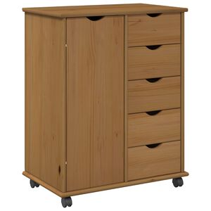 vidaXL Rito&scaron;ais skapis 63,5 x 39 x 79 cm Cieta priede Medus brūns