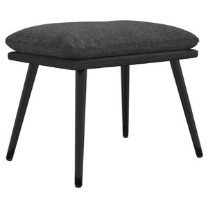 vidaXL kājsoliņ&scaron;, 45x29,5x35 cm, tum&scaron;i pelēks, audums un mākslīgā āda