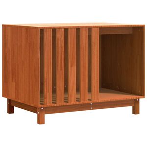 vidaXL Suņu māja Vaks brūns 90 x 60 x 67 cm Ciets priedes koks