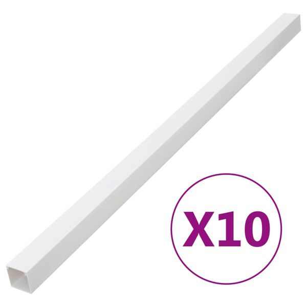 vidaXL kabeļu kanāli, 100x40 mm, 10 m, PVC