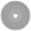 vidaXL izlietne, apaļa, 40x15 cm, matēta gai&scaron;i pelēka keramika