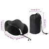 vidaXL Ceļojuma kakla spilvens Melns 27 x 26 x 14 cm Atmiņas putas