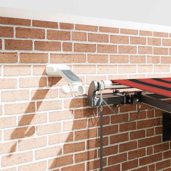 vidaXL izvelkama markīze, LED, vēja sensors, oranži brūna, 450x350 cm